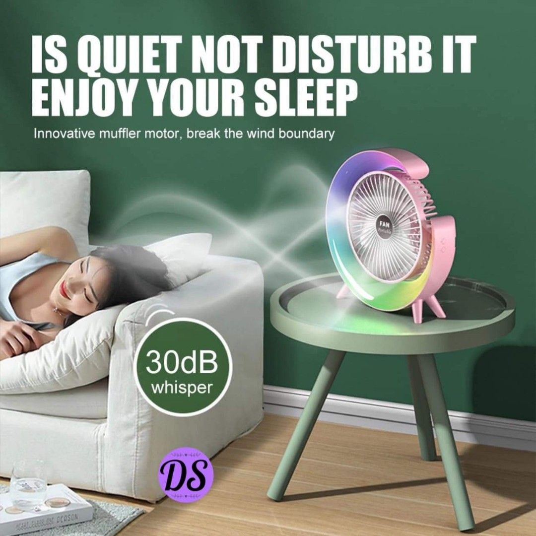 Multifunctional Colorful desktop small fan, portable floor mounted fan with light, USB charging personal fan, air circulation fan, 5-light, large capacity battery Multifunctional Colorful desktop small fan, portable floor mounted fan with light, USB charging personal fan, air circulation fan, 5-light, large capacity battery
